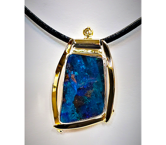 "Boulder Opal and Diamond Necklace" - Jeff Mckenzie